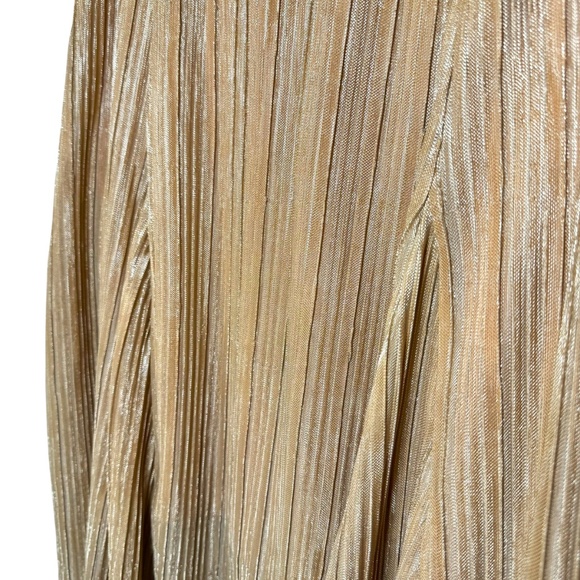 Maeve | Anthropologie | Ambra Skirt | Pink Rose | Metallic | Pleated | A-line - Picture 4 of 10